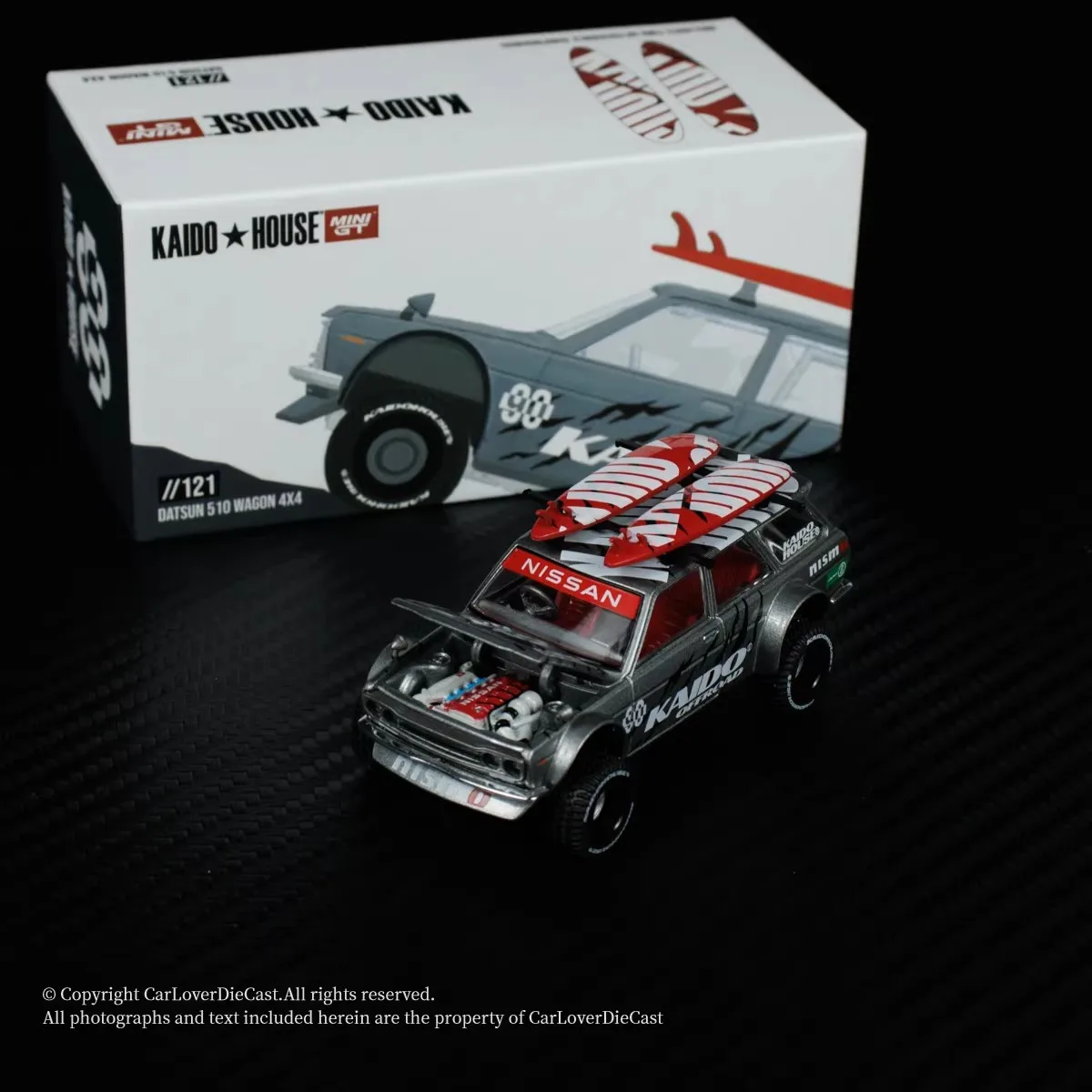 

Kaido House+MINIGT TSM 1:64 Compact Datsun 510 4x4 Display Diecast Model Car