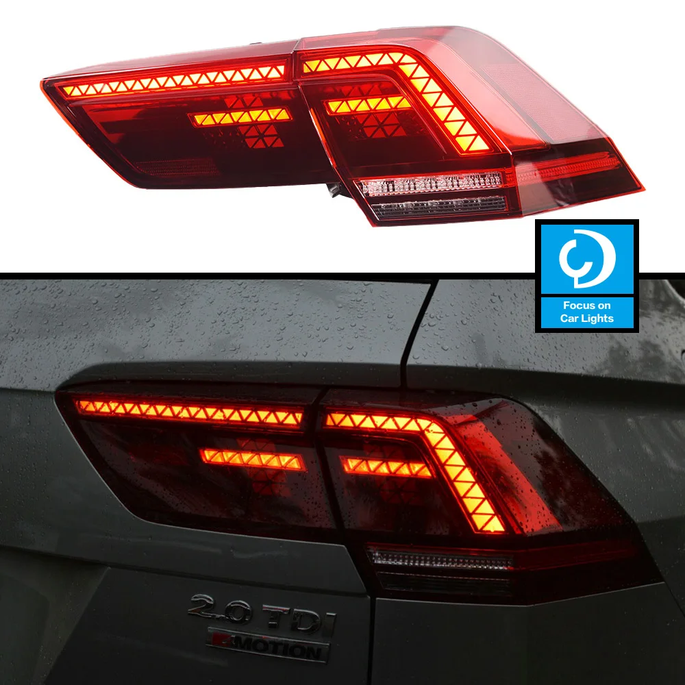 Taillights Styling For 16-21 Tiguan L Tail Light LED DRL Running Signal Brake Reversing Parking Lighthouse Facelift