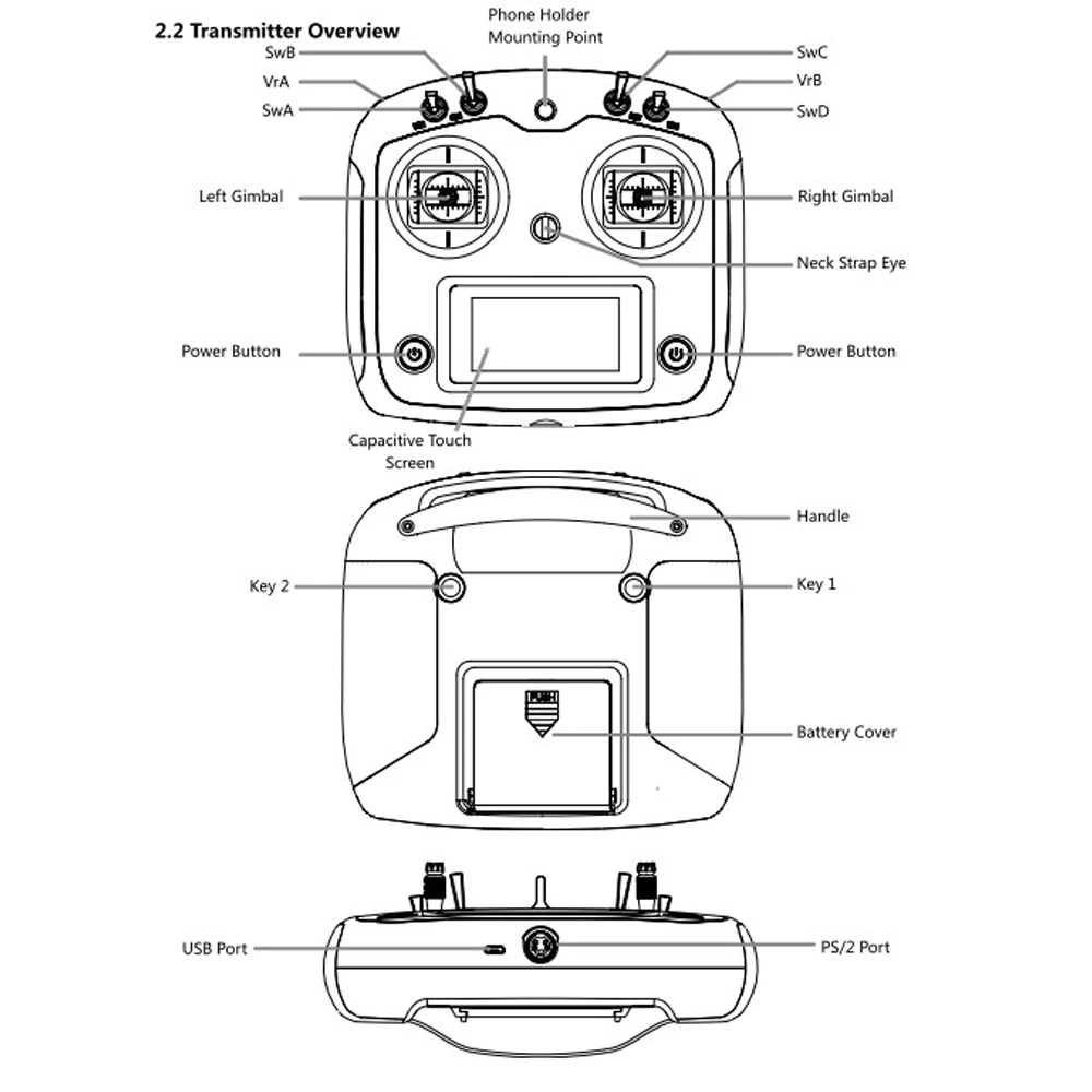 Flysky FS-I6S élasticité I6S Transmetteur Contrôleur Ensemble w/Changement Mode Cadeau 10CH 2.4G w/Récepteur FS-iA6B ou FS-IA10B, pour RC Quadcopter