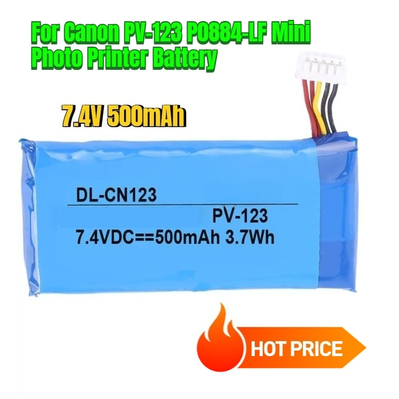 

7.4V 500mAh for Canon PV-123 P0884-LF Mini Photo Printer Battery