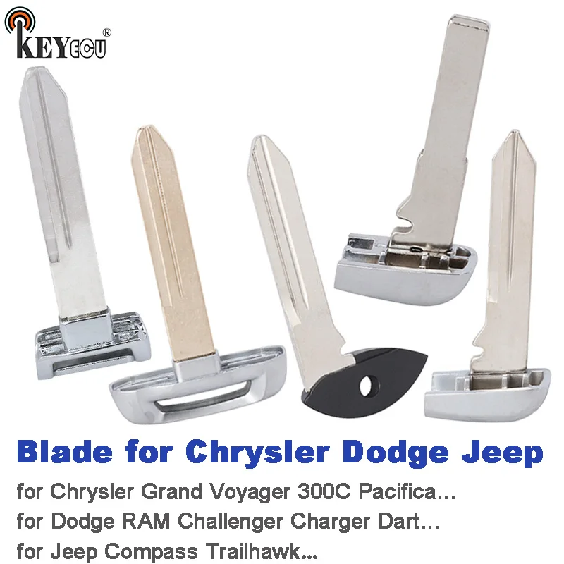 

KEYECU Rmote Key Blade только лезвие для Chrysler Grand Voyager 300C Pacifica для Dodge RAM Challenger Charger Dart Jeep Compass