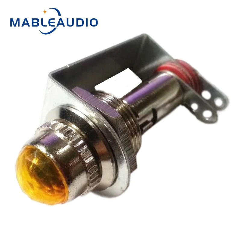 5PCS Audio Amplifier Accessories Power Indicator Light Drill Stone Tone Board Signal Light Bracket Built-in 6.3V Iron Frame
