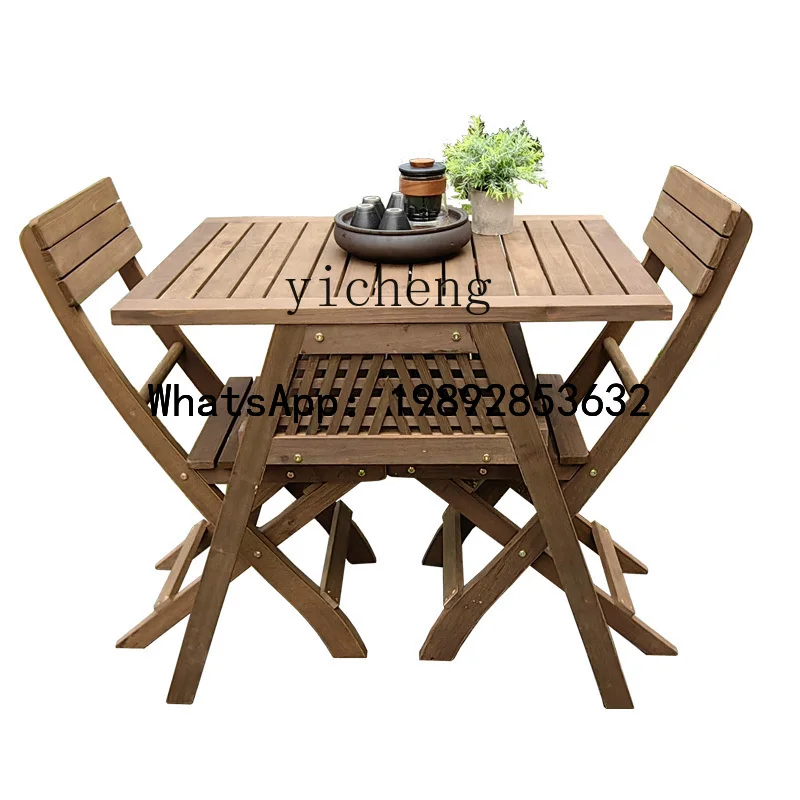 H1 Solid Wood Leisure Small Dining Tables and Chairs Set Coffee Table Computer Study Table Indoor