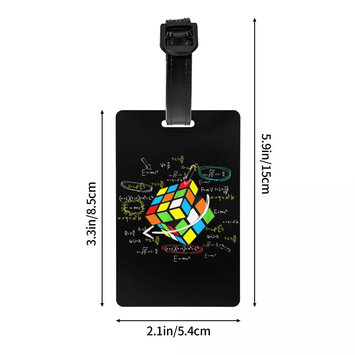 Math Rubik Rubix Cube Caps etiquetas de equipaje para maleta de viaje, cubierta de privacidad, etiqueta de identificación