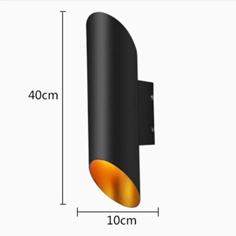 Willlustr wall sconce light aluminum lamp minimalist chamfer pipe design black gold doorway lounge porch nordic modern lighting