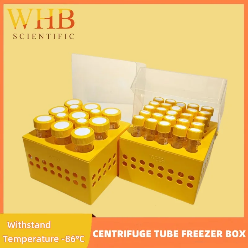 WHB Centrifuge Tube Freezing Box 25 15ml Centrifuge Tube Rack -86°C Low Temperature Resistant Freezing Box Bio Science Supplies