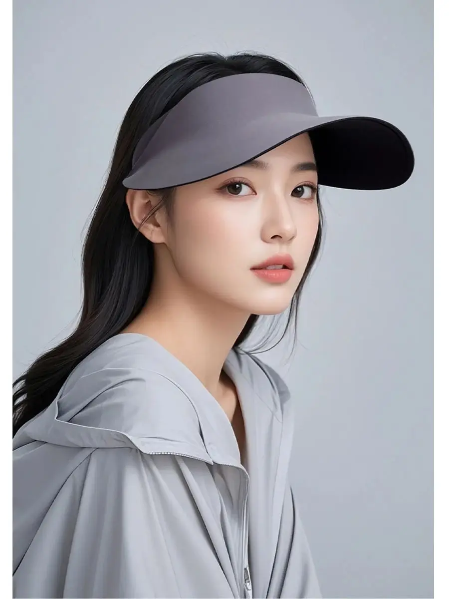 Summer Sun Hat For Women Outdoor Travel Hiking Sunscreen Visors UV Protection Fisherman Hats Large Brim Empty Top Ponytail Cap