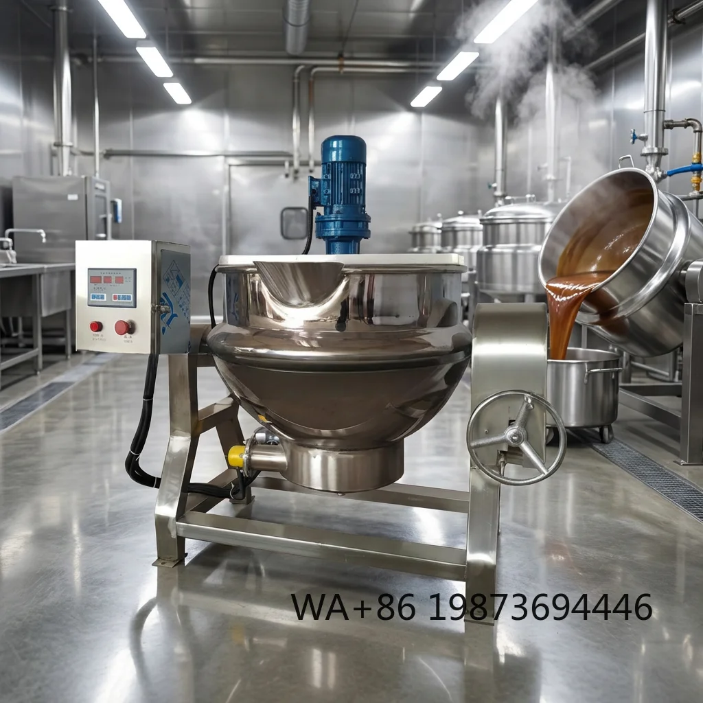 50L-500L multifunctional jacketed kettle, steam heating for sauce frying and prep