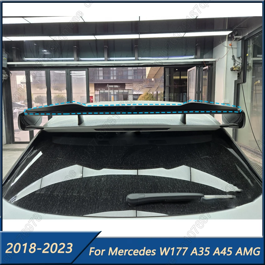 

For Mercedes Benz A Class W177 A35 A45 AMG Hatchback 2018-2023 ABS Plastic Gloss Black Color Rear Spoiler Wing Body Kits