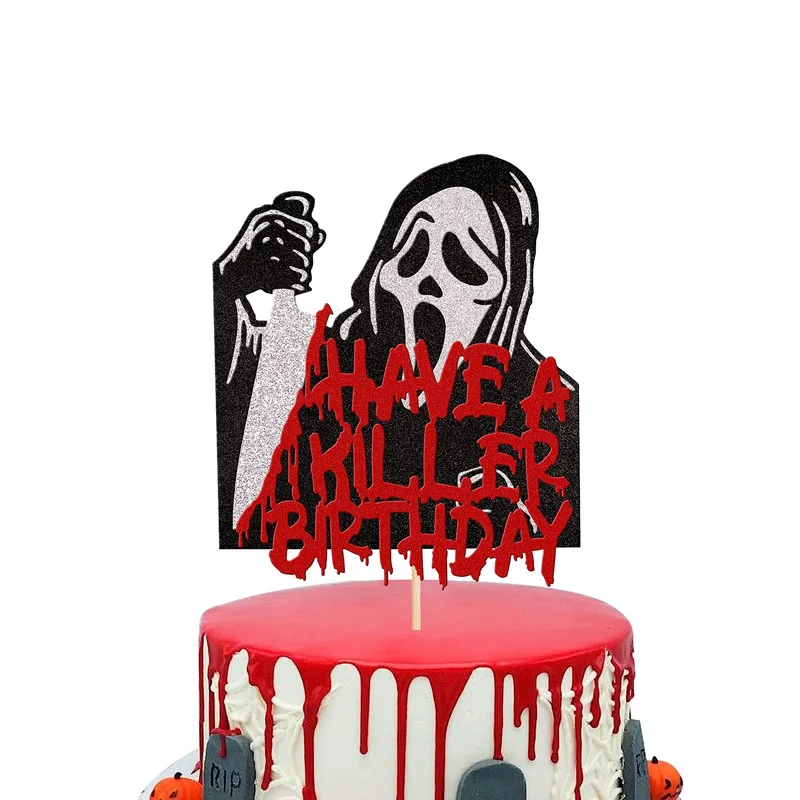Haben eine Mörder Geburtstag Party Banner, Halloween Blutige Horror Geburtstag Party Dekorationen. – Detail 3