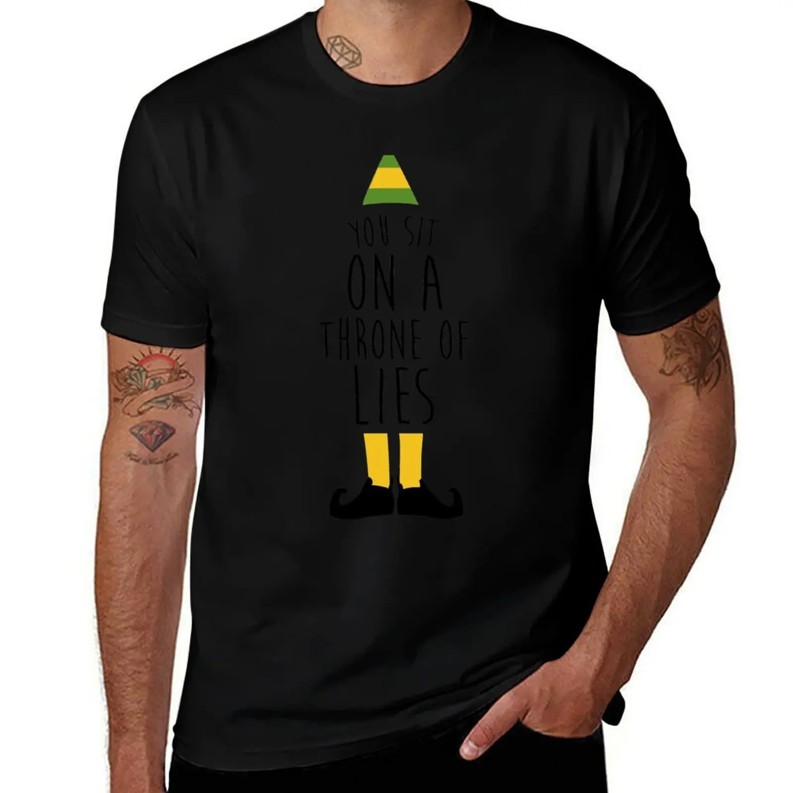 Elf - You Sit on a Throne of Lies T-Shirt Lightweight Running Sports T-Shirt