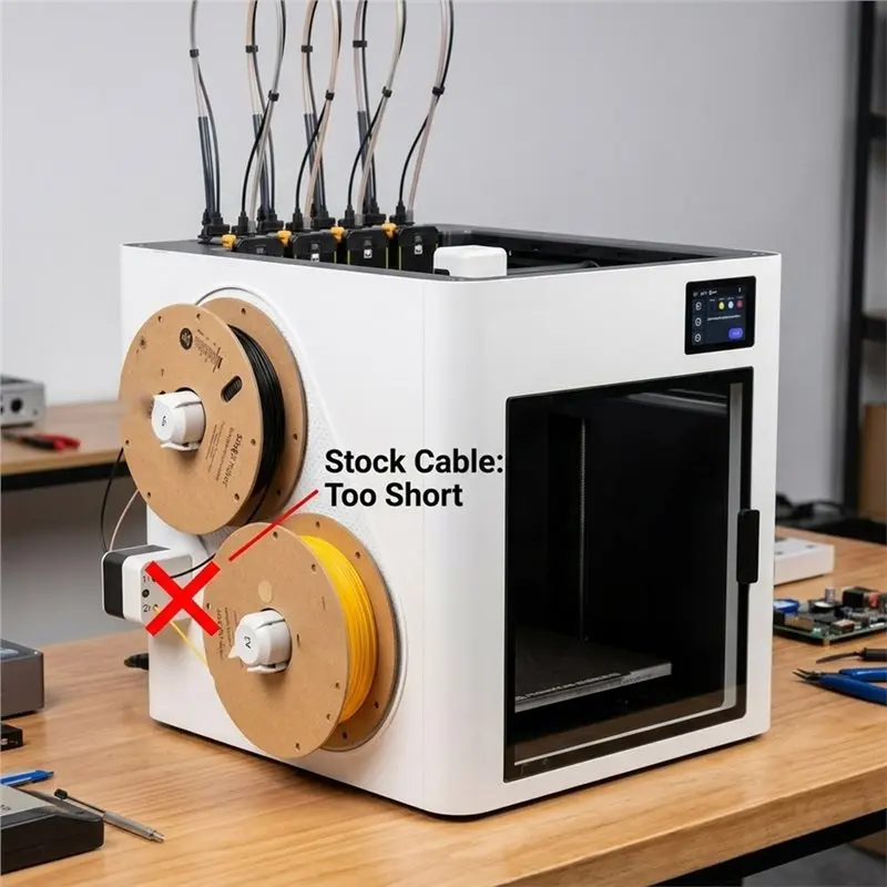 [NEW A09R!】 Extension Cable Module For Snapmaker U1 3D Printer- 5 Sets Filament Feeding Extension Cables For Multiple Filament S