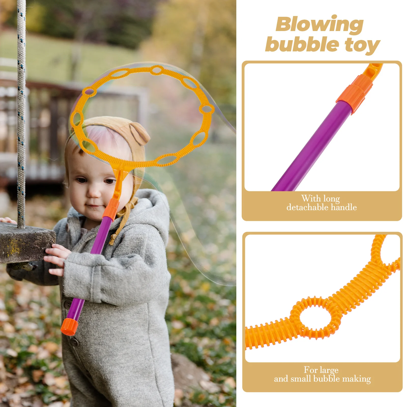 

Big Bubble Circle Outdoor Kids Plaything Blowing Bubbles Tools Toddler Toys Stick Maker Child Blower