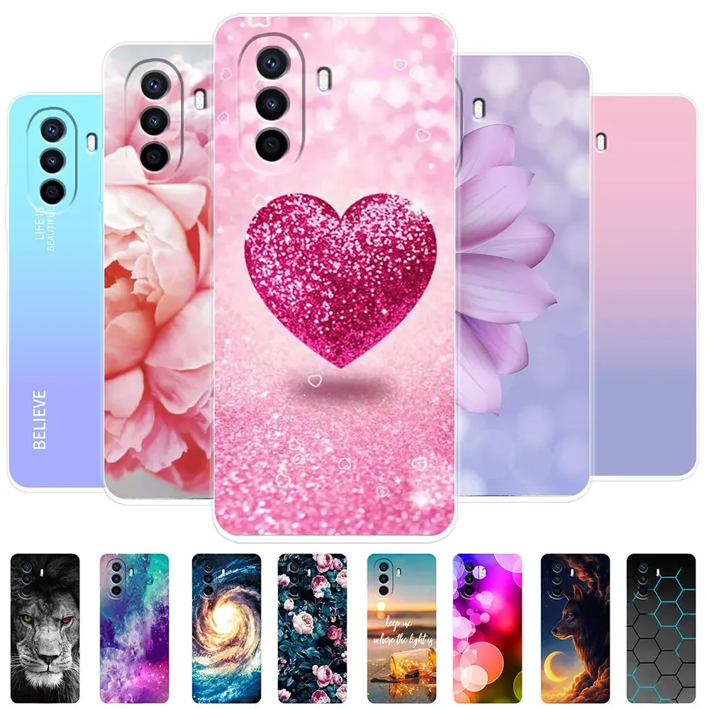 For Huawei Nova Y70 Plus Case MGA-LX9 NovaY70 New Fashion Painted Silicone Soft TPU Cover Case For Huawei Nova Y70 Y 70 Fundas