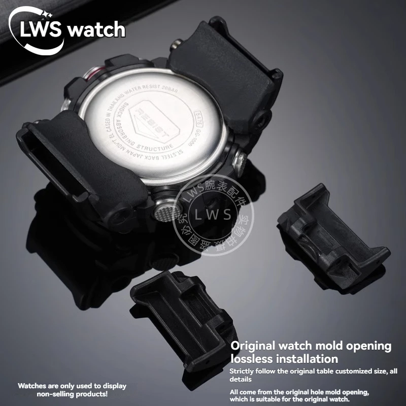 For Casio GG1000 GG-1000 GWG-100/GSG-100 Small/Little Mud King Watch Connector Modified Black Adapter Accessories with Tools