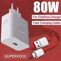 Oneplus Nord 5 80W SuperVOOC Charger Original EU Fast Charging Power Adapter USB C Cable For ONEPLUS 1+ Nord 4 3 2T CE5 13R 13 9