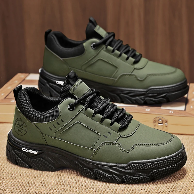 

Мужская рабочая обувь Joker, четыре сезона, нескользящая удобная повседневная прогулочная обувь на мягкой подошве, уличная модная мужская обувь с защитой труда