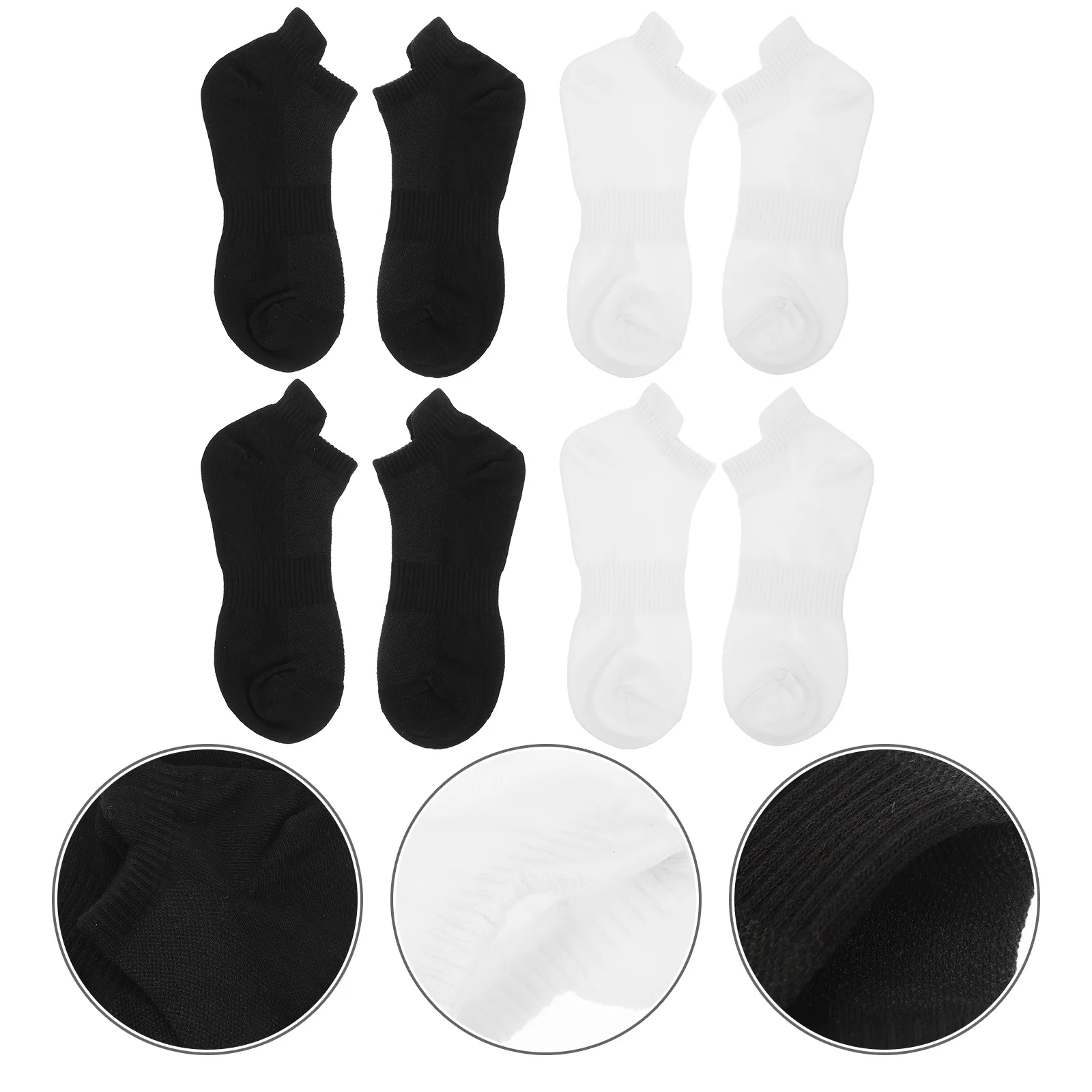 4 أزواج من الجوارب القطنية الممشطة قابلة للتنفس وبطانات ناعمة منخفضة القطع للجري وركوب الدراجات جوارب رياضية للجنسين طوال الموسم للكاحل