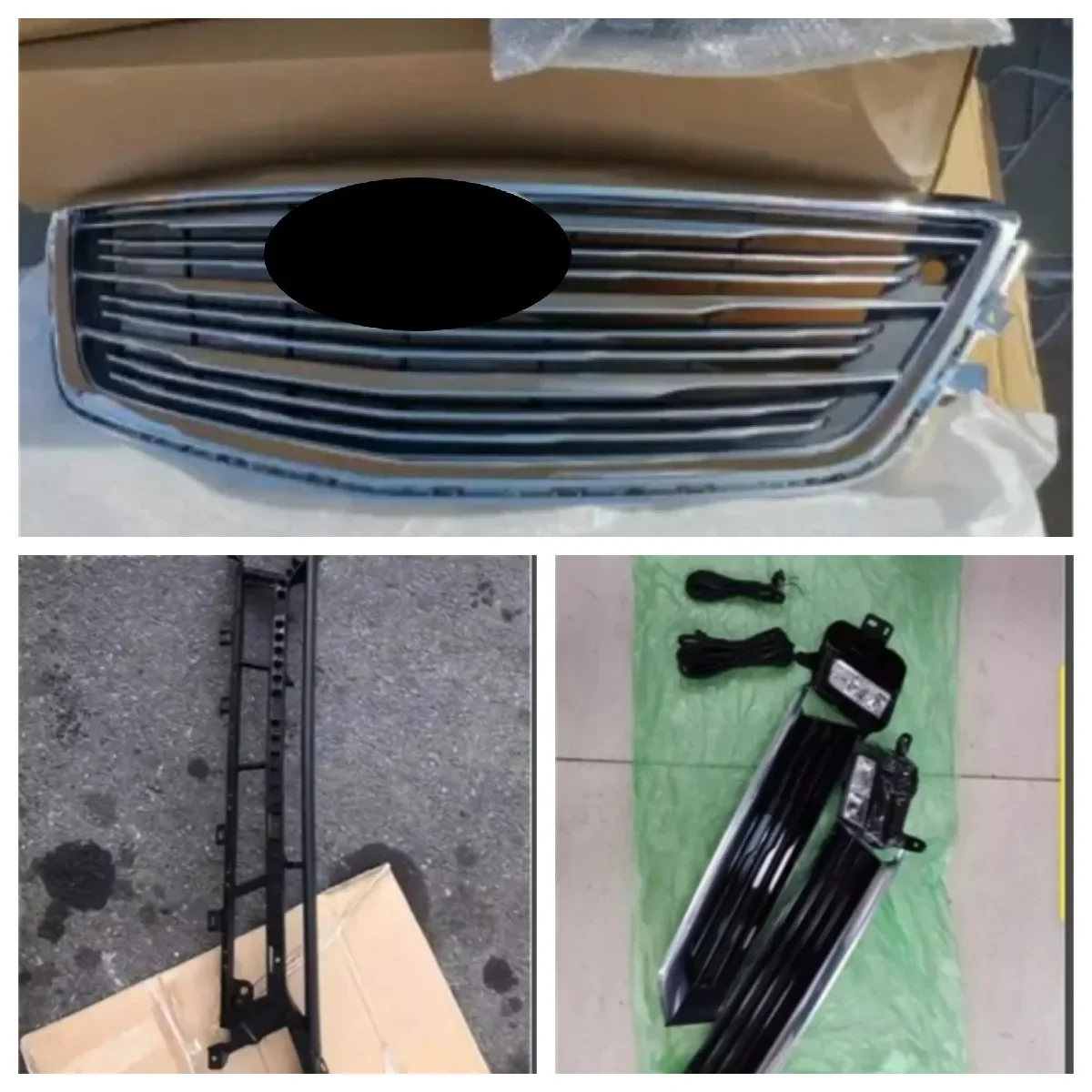 

Front Bumper Grill upper grille Lower grill fog light cover for Cadillac CT6