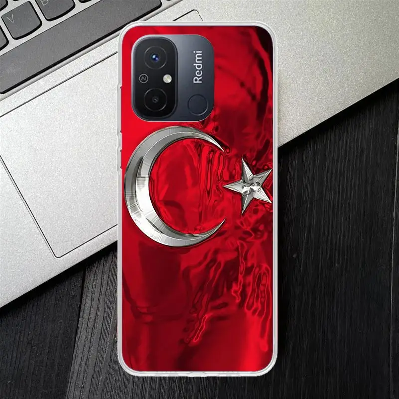 Turkey Turkish Flag Soft Silicone Phone Case For Xiaomi Redmi 12 12C 9 9A 9C 9T 10 10A 10C 8 8A 7 7A 6A 6 Pro S2 K20 K40 Cover