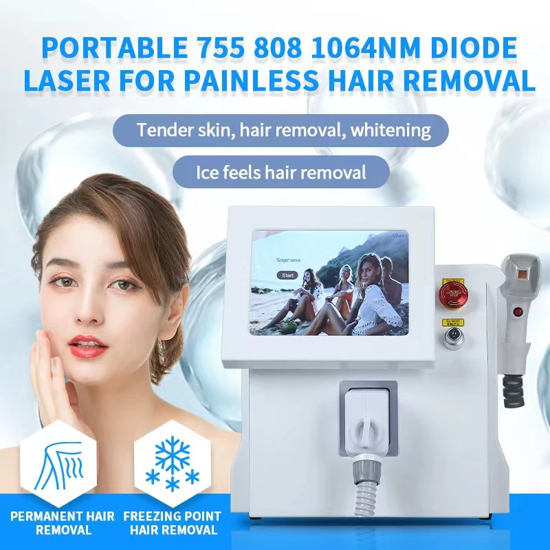 

2025 Factory Price 3000W Laser Ice Platinum Triple Wavelength 755 808 1064 Ice Diode Laser effective Hair Removal Machine