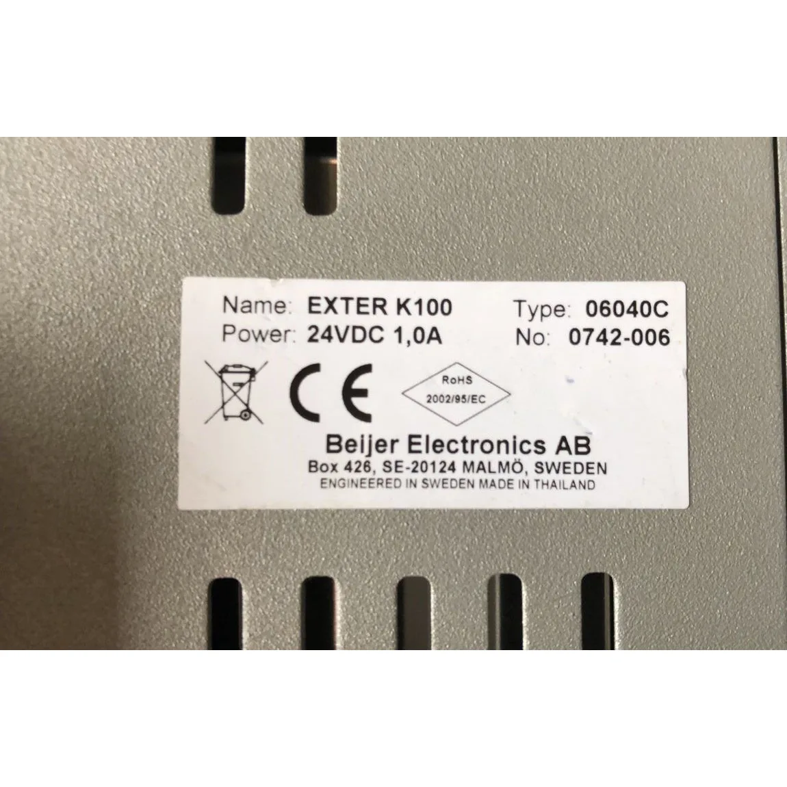 Panel sentuh Beijer EXTER K100 06040C