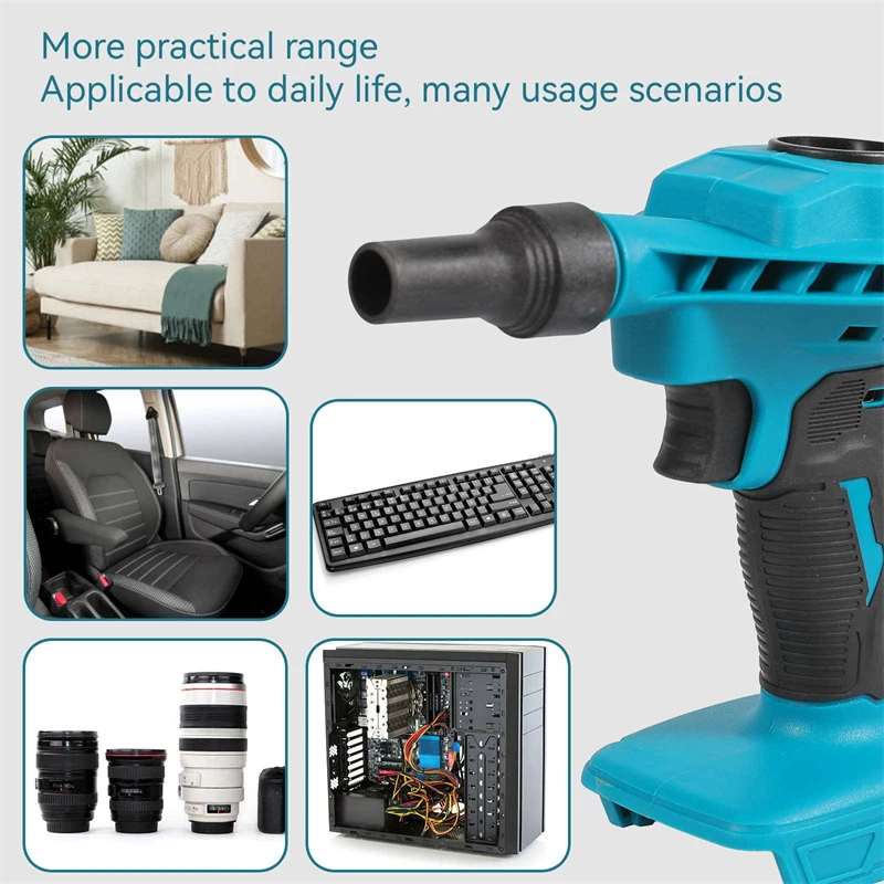 Cordless Air Duster Blower Electric Compressed Canned Air Spray Computer Keyboard Cleaning Power Tools For Makita 18V Battery