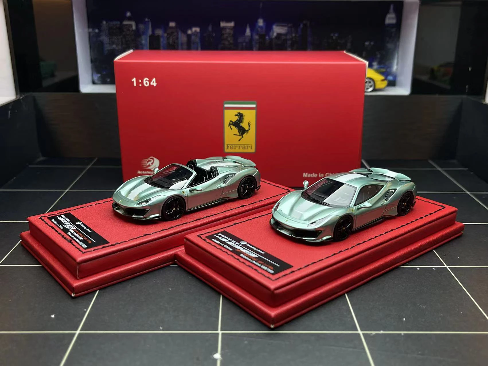 

Литой под давлением RW масштаб 1:64 Tensile Force 488pista, ограниченная серия, модель автомобиля из смолы с твердым верхом, Коллекционная игрушка, сувенир, украшение для дисплея