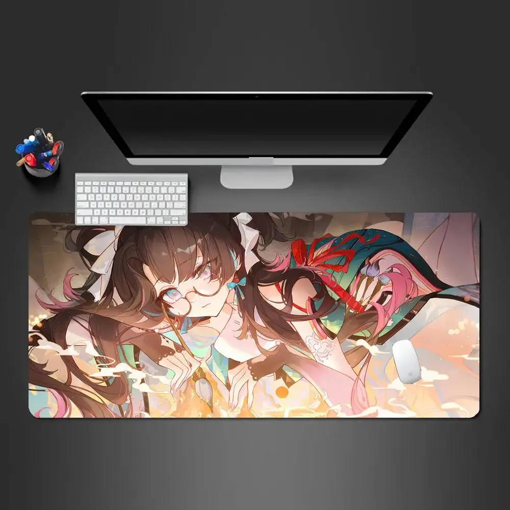 Zhezhi Game Wuthering Waves Mousepad Non-slip Suitable For Office Computers Laptops E-sports Game Desk Mats XXL Keyboard