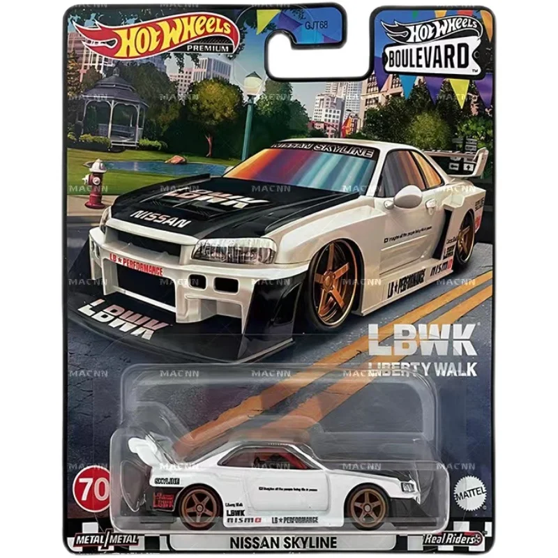 Original Hot Wheels Premium Boulevard Miniatures Car Hoteelws Model Car Hotweheels 1/64 Hotwheels Vehicle Scale NISSAN SKYLINE