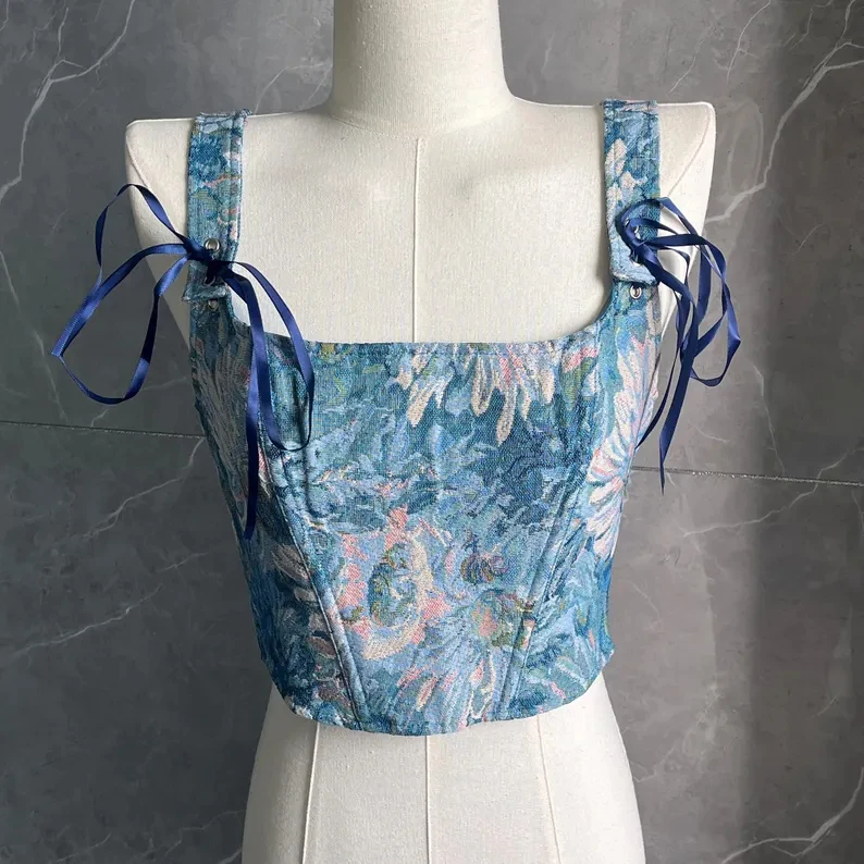 

Victorian corsets, lace-up corsets, renaissance corsets, princess crop tops, vintage painting corsets, embroidered camisoles -