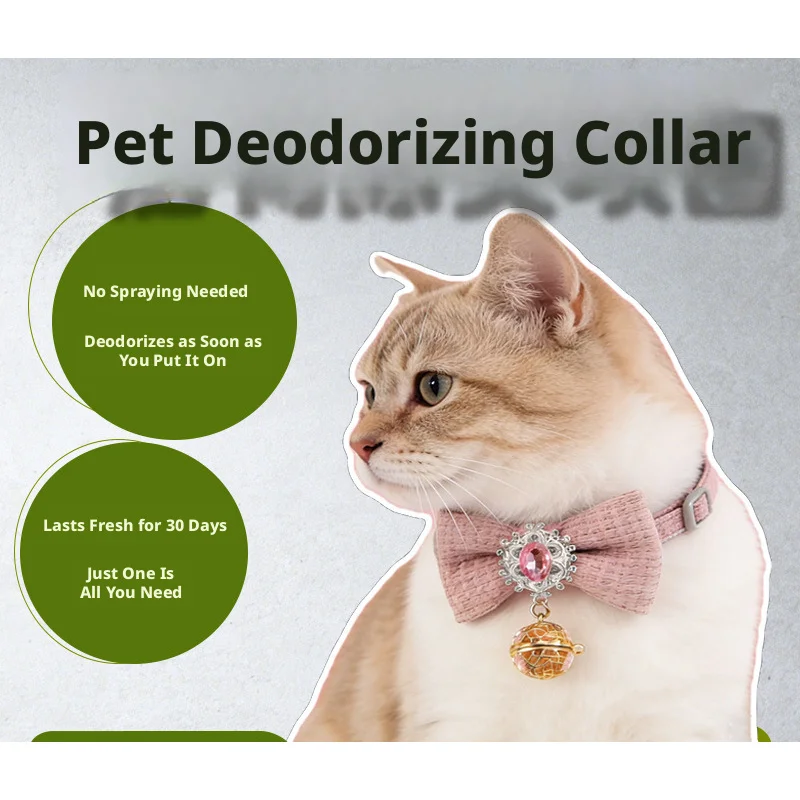 Geruchsneutralisierendes Halsband für Katzen und Hunde, universell einsetzbar, langanhaltender Duft, Geruchsentfernung, geruchshemmend, verstellbares Halsband
