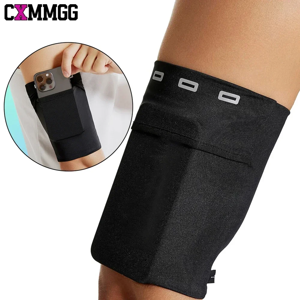 Running Armband Phone Holder - Adjustable Fitness Arm Strap with Zipper Pocket for iPhone, Jogging & Workouts