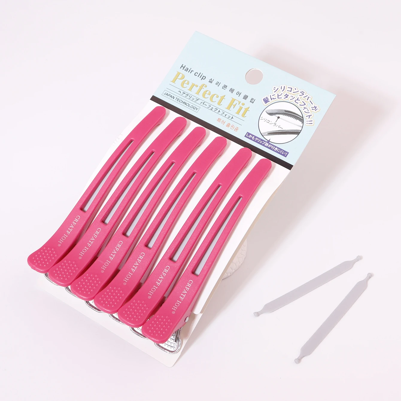 6Pcs 미용 원활한 클립 긴 머리핀, 주름 없음 미용 머리핀, 미끄럼 방지 머리핀, 실제 머리 가발 전용