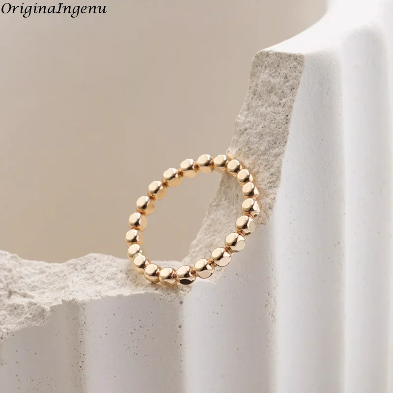 

Кольцо из позолоченного золота 14K, изящное, для многослойного ношения, дизайнерское, для свиданий, женское, роскошное, высококачественное, на заказ, оригинальный подарок