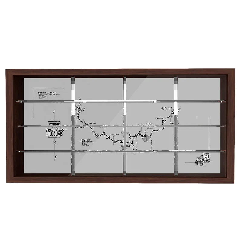 1/64 Multi-auto spoor thema automodel muurhangende opbergdoos Simulatie automodel garage speelgoedauto displaystandaard