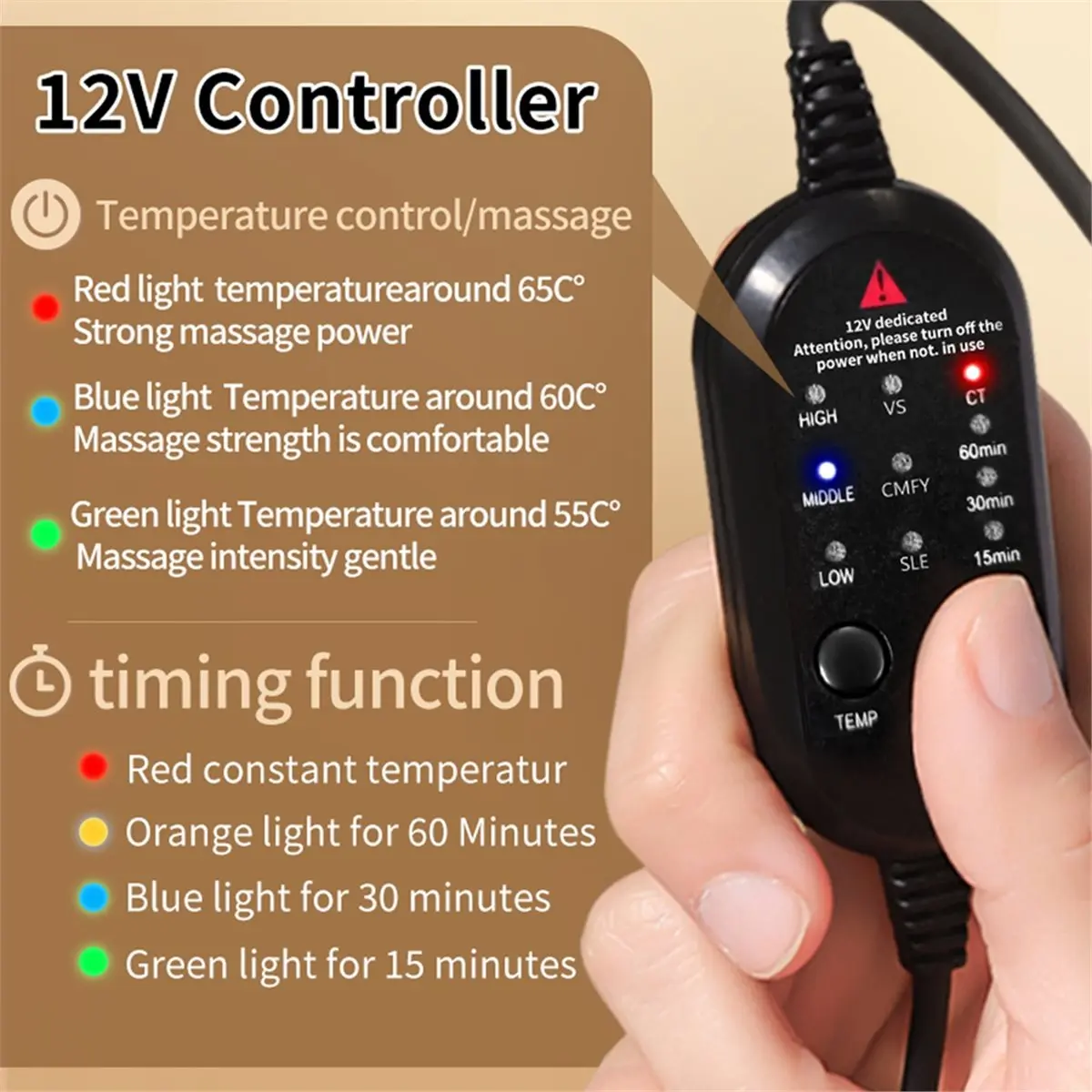 [NEW] Heating Neck Support-Vibration Massager Hot Compress Relieves Joint Discomfort Overuse Injury 3-Level Timer USB Port