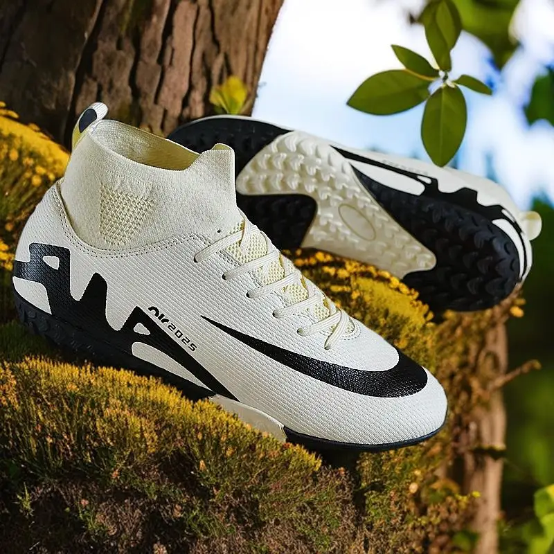 

Men's Soccer Shoes Women TF/FG Football Boots Non-Slip Cleats Traning Grass Sneakers Teenagers Outdoor Breathable Sport Footwear