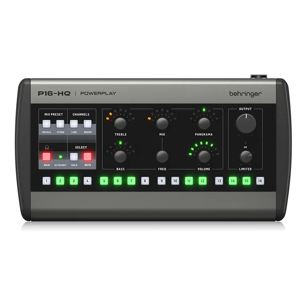 

Behringer P16-HQ 16-канальный цифровой персональный микшер Pa System Музыкальное оборудование Контроллер возврата ушей Дистрибьютор