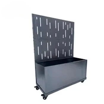 Hot-selling Aluminum Cutting Planter Box with  Privacy Screen Trellis Wheels for Vine Planter Outdoor