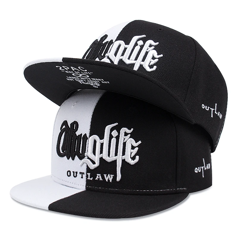 2024 New Fastball CAP Thuglife Embroidery Hiphop Baseball Cap Snapback Hat Adult Outdoor Casual Sun Casual Bone Adjustable