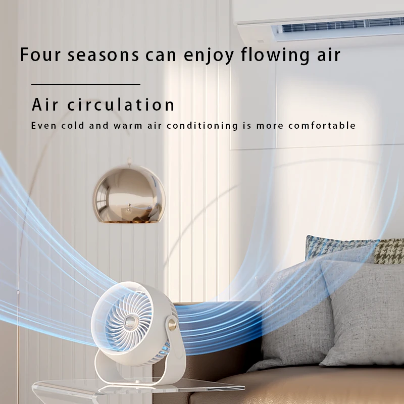 2024 ใหม่พัดลมตั้งโต๊ะ usb ในครัวเรือนพัดลมตั้งโต๊ะแนวตั้งแบบชาร์จไฟได้ห้องนอนสํานักงานในครัวเรือนพัดลมหมุนเวียนอากาศเย็น