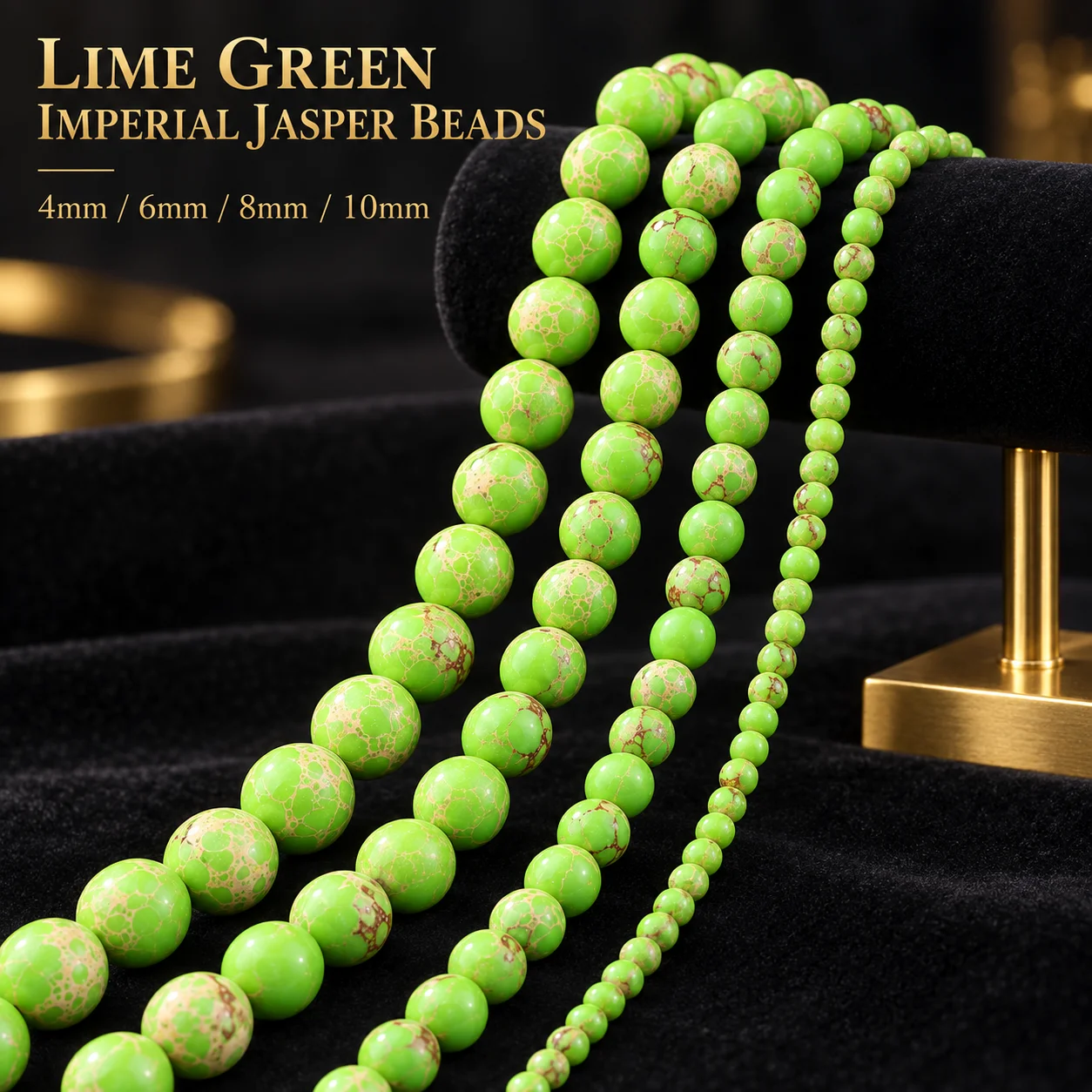 4-10mm 18-45pcs Stone Half strand Imperial Pine Cone Green Spacer Loose Beads for Jewelry Making DIY Bracelets Necklace Accessor