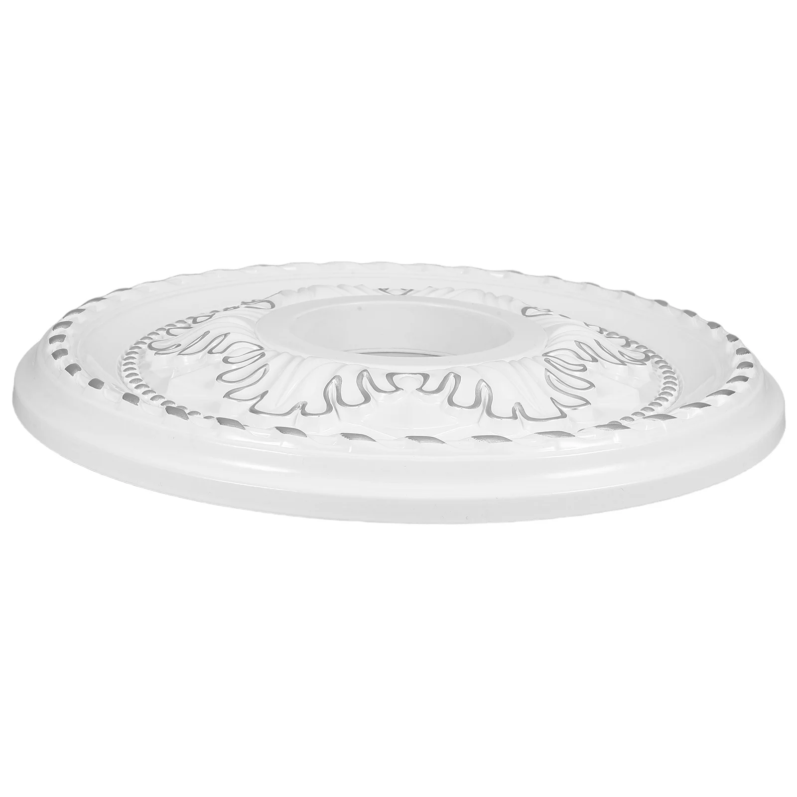 

Plastic Ceiling Medallion Decorative Light Fixture Cover Plate for Pendant Lamp DIY Installation Round Design Home Lighting