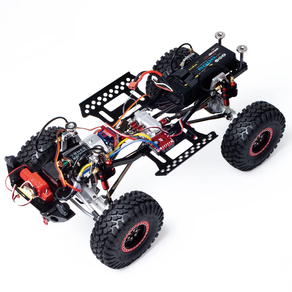 313mm Wheelbase Metal Chassis Frame Kit with Prefixal 2-Speed Transmission for 1/10 RC Crawler Car Axial SCX10 Upgrade Parts