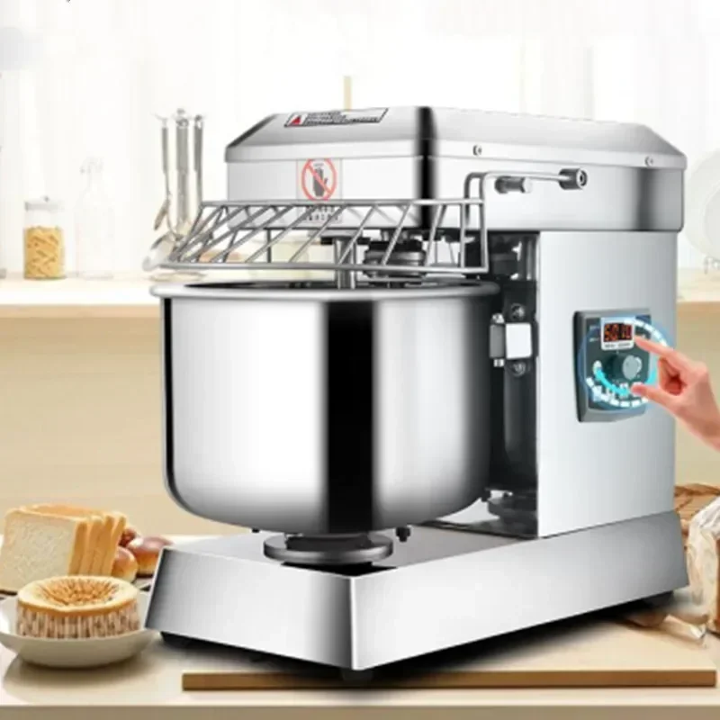 

Desktop Electric 10/15kg Dough Mixer Commercial Small Automatic New Double Action Kneading Electromechanical Live Bread Mixer
