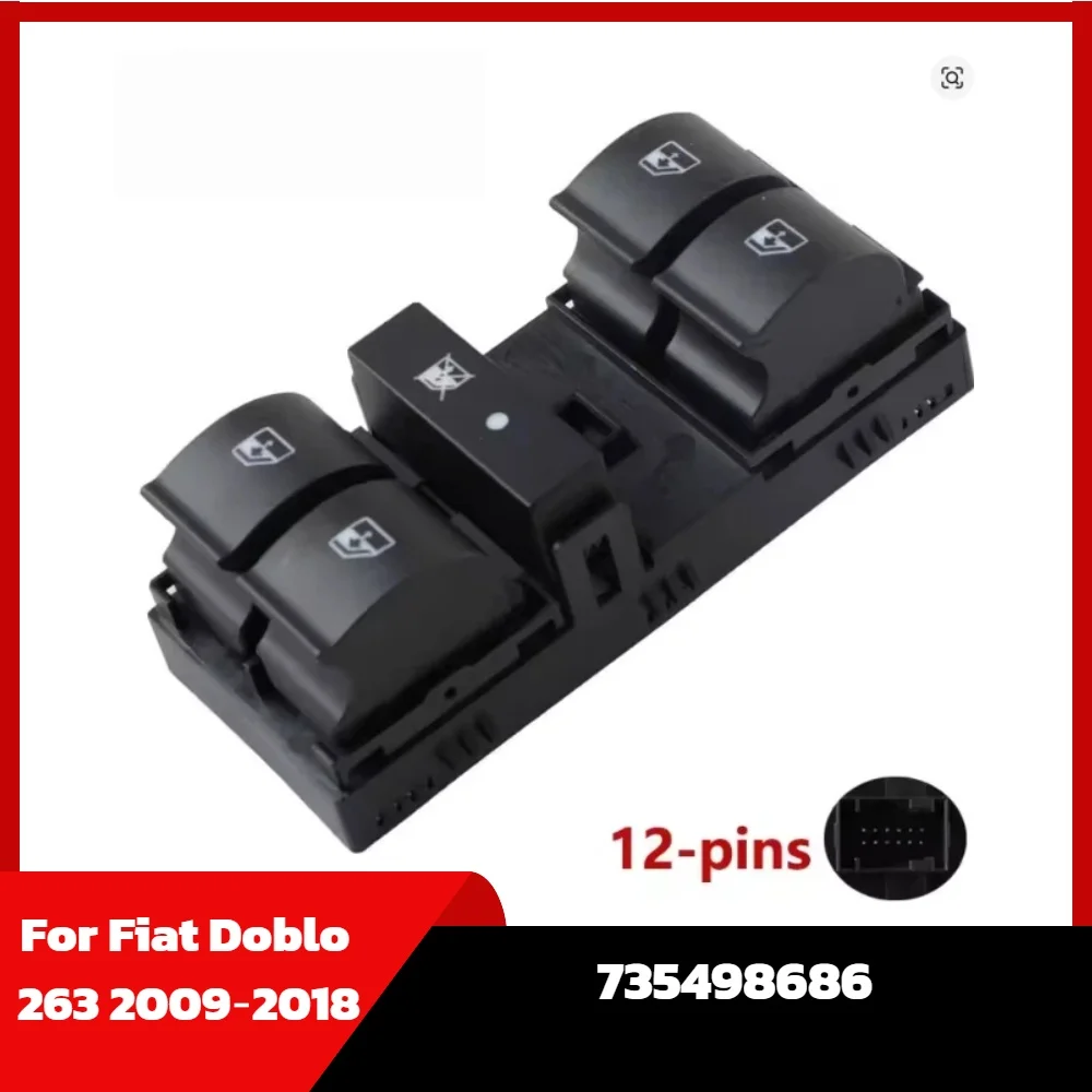 

For Fiat Doblo 263 2009‑2018 New 735498686 Electric Window Control Switch