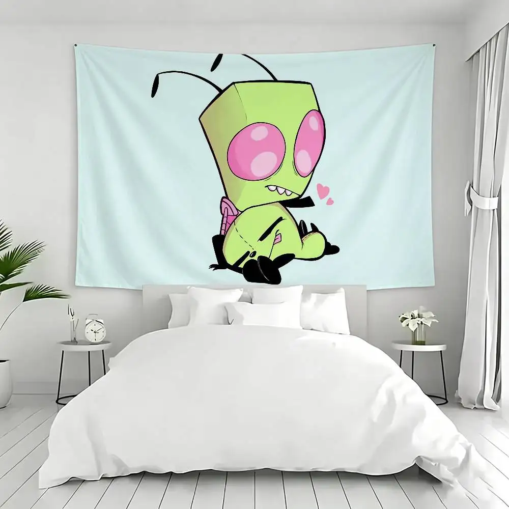 Madness-s Invader Zim Gir-ES Flag Digital Printing Banner for Garage Wall Out Door Decoration