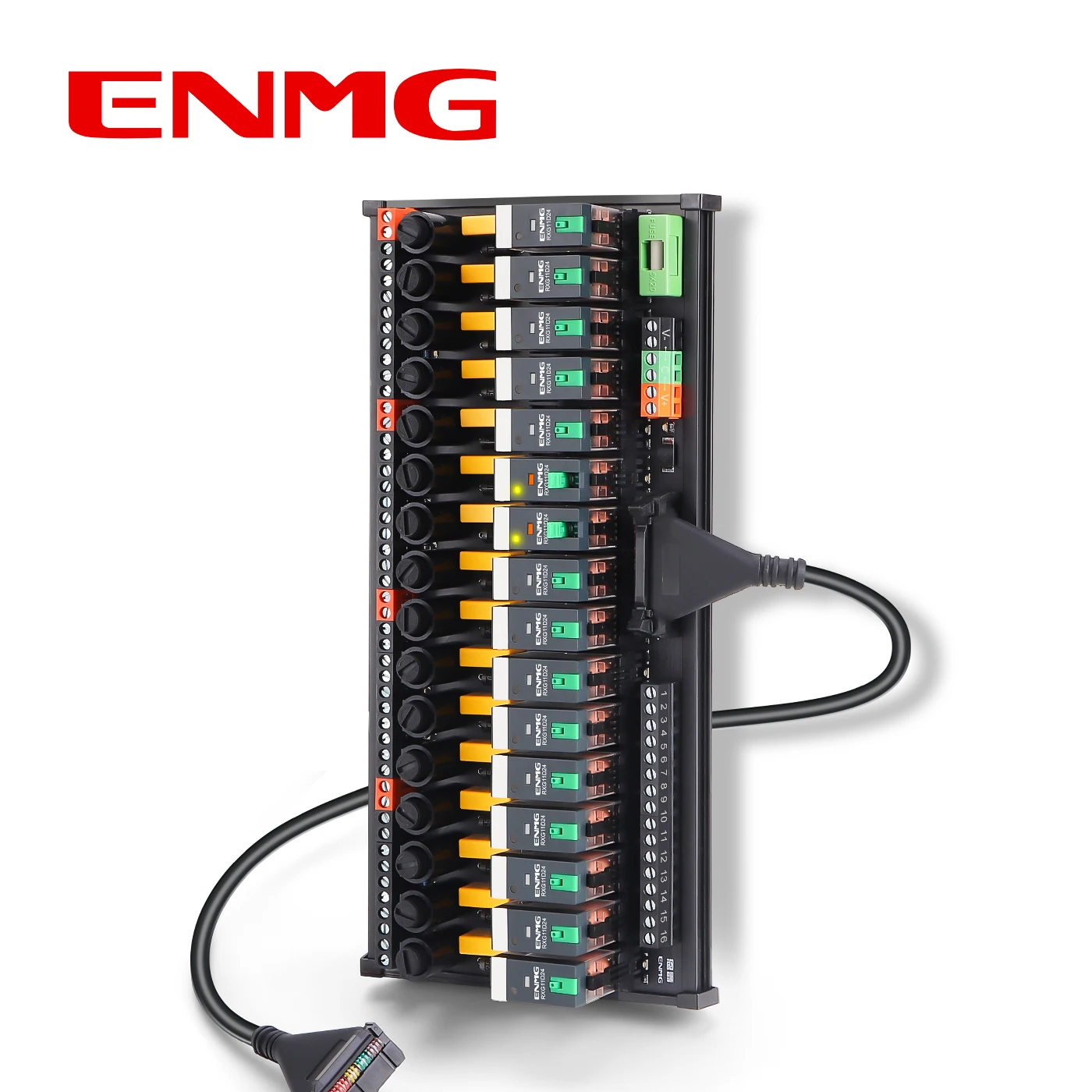 

ENMG RXG Модуль реле мощности AC/DC 220 В 1NO1NC ПЛК Винтовая клемма Выходной усилитель управления Плата 8/16-канальная интегральная схема