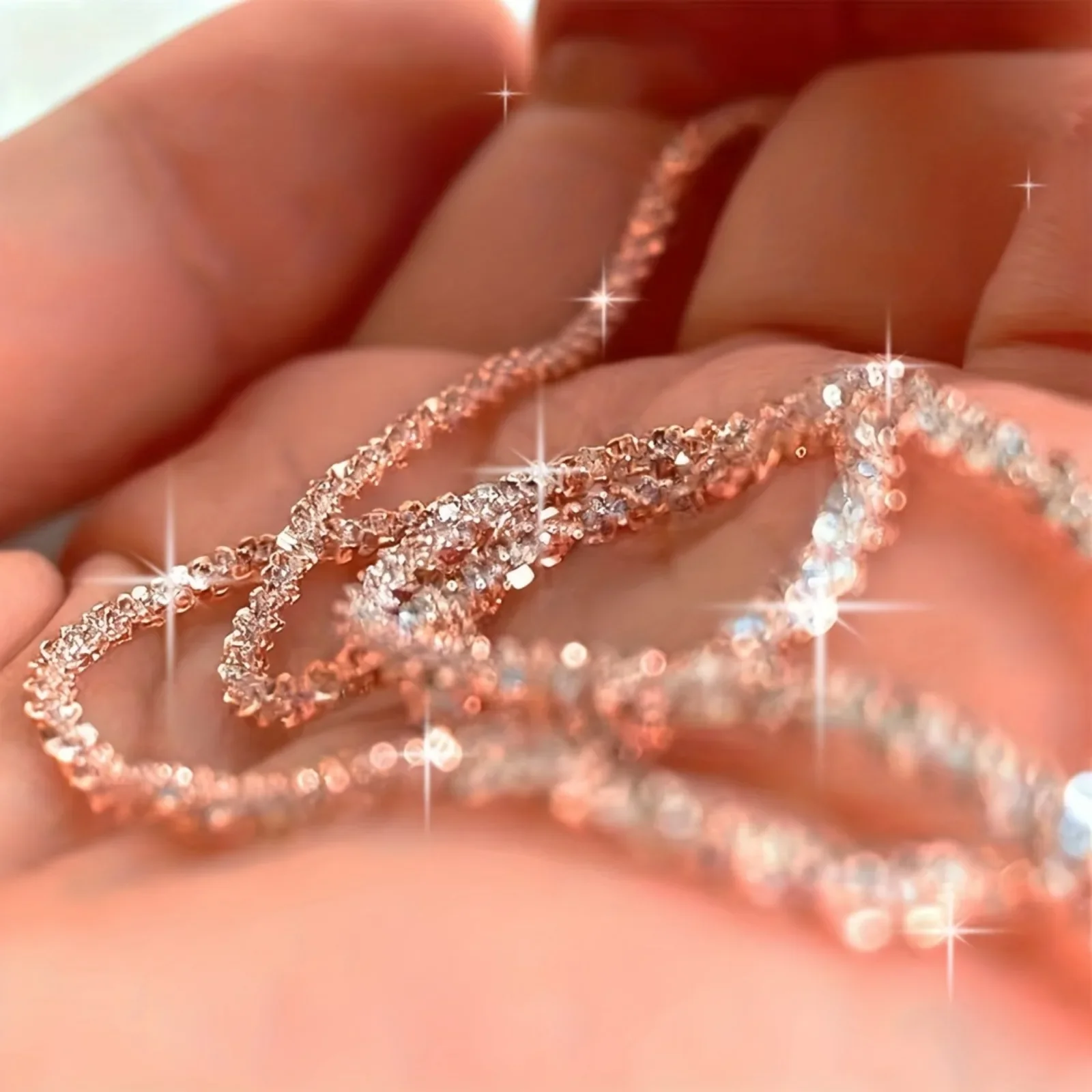 LUXUKISSKIDS 2,2 mm breite, massive Cauliflower-Kette, Schlüsselbein-Halskette für Damen, roségoldfarbene, minimalistische Halsketten aus Edelstahl – Detail 5